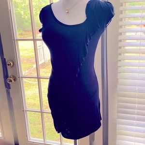Candies sexy black small top with ruffle